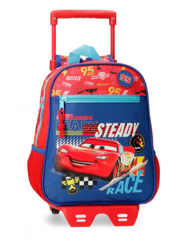 42421T1 ADAPT. BACKPACK 28CM.W/TROLLEY  CARS LETS RACE